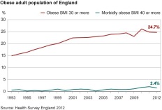 The growth of obesity in the UK